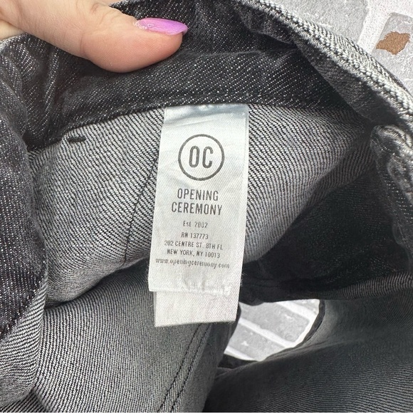 Opening Ceremony Black Denim Shorts Size 4 - Picture 9 of 10